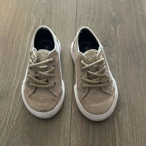 Khaki Sperry shoes Toddler size 7